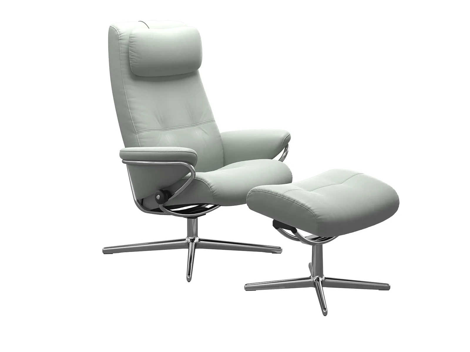 Chair and Footstool with Cross Base