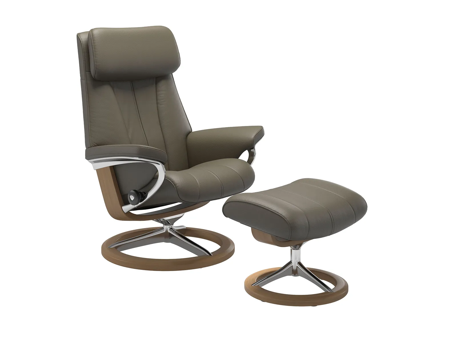 Medium Chair and Footstool with Signature Base
